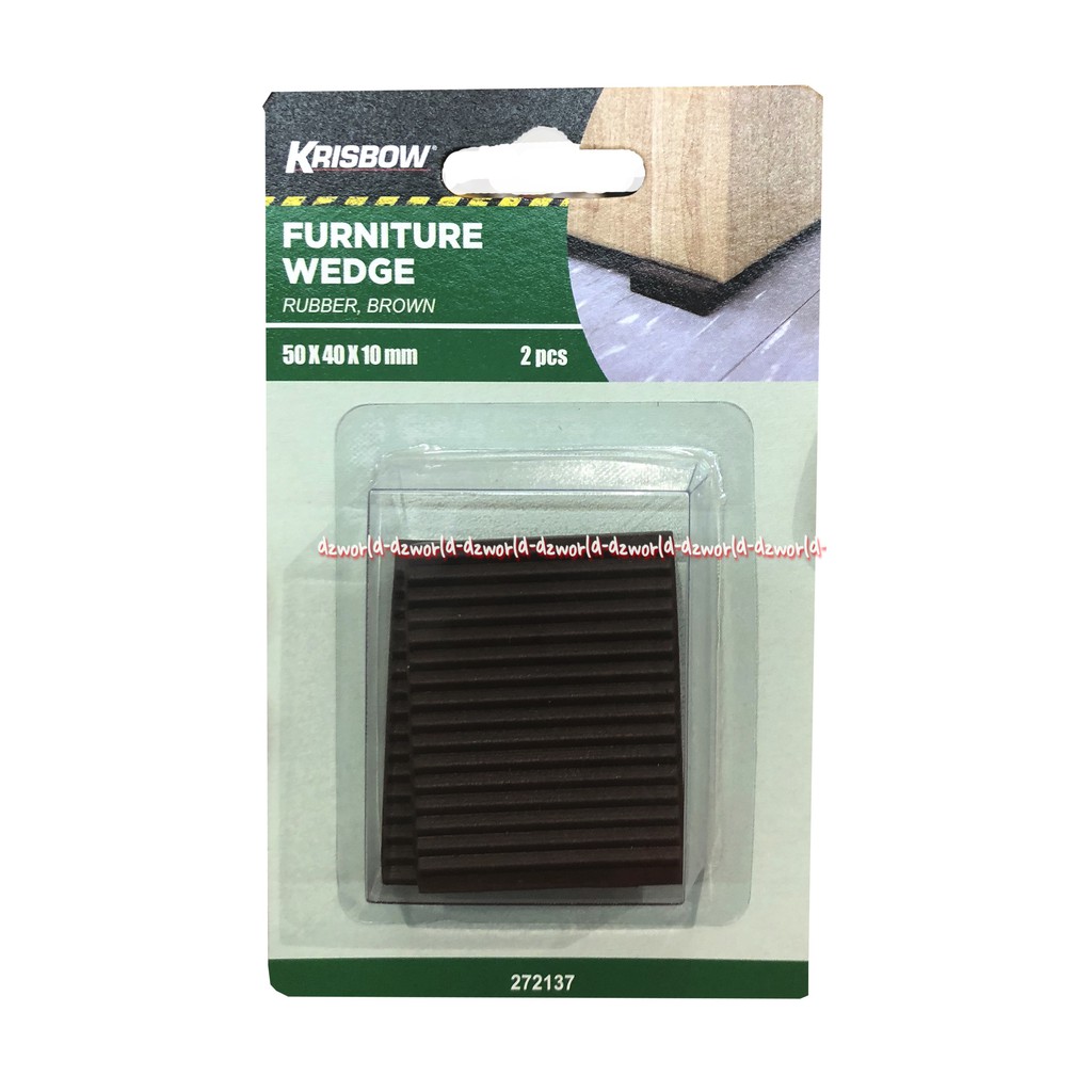 Krisbow Furniture 2pcs Wedge Rubber Brown Karet Pengganjal Untuk Penganjal Kursi Meja