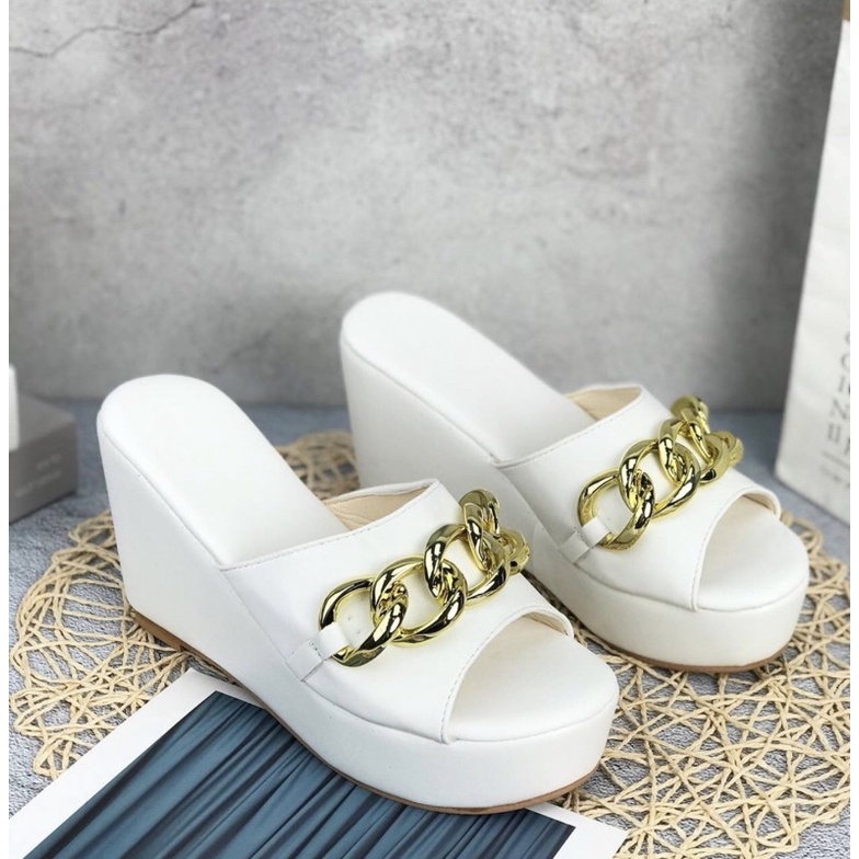 Wedges P007 sendal wanita import realpict