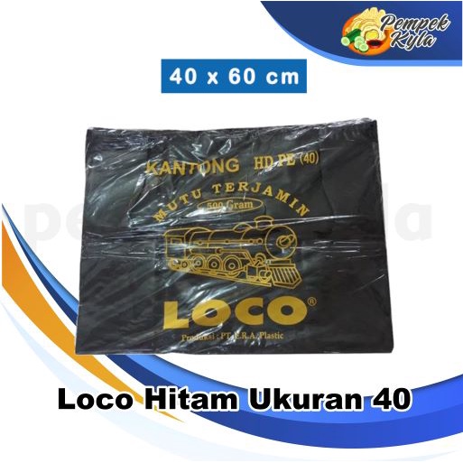 Kantong Plastik LOCO Hitam 40 Tebal