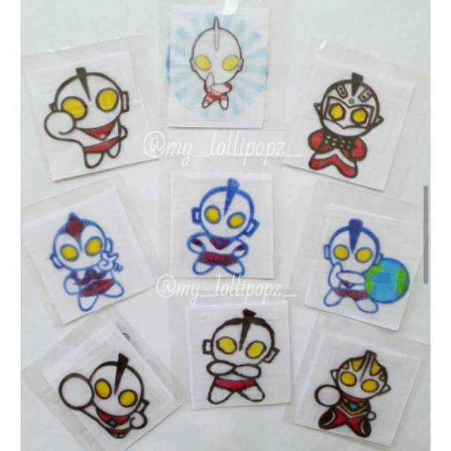 

AMAN DIMAKAN, Ultraman, Edible / rice paper/ stiker nasi / stiker nasi bento