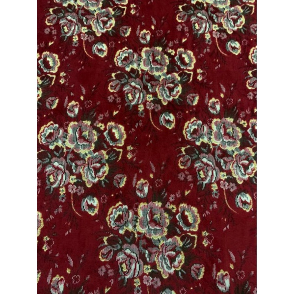 ~Clearence Stok Kain Motif Bunga | Motif Floral | Flower red | Kain Jaman Old Kain sofa tapestry, Ka