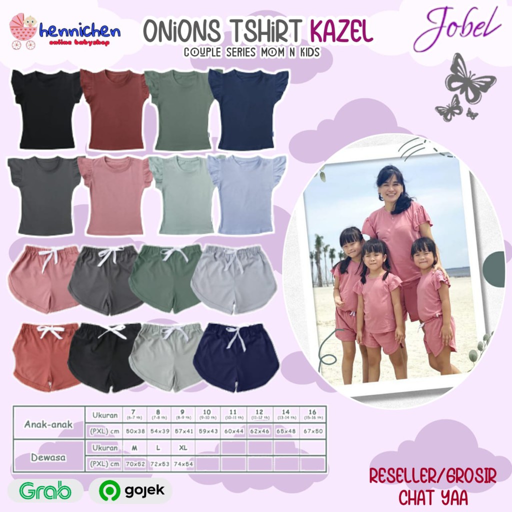 ZEBE BY KAZEL JOBEL ONIONS TSHIRT BASIC GIRL CELANA BASIC GIRL BAJU ATASAN ANAK BAJU RUFFLE PART 2