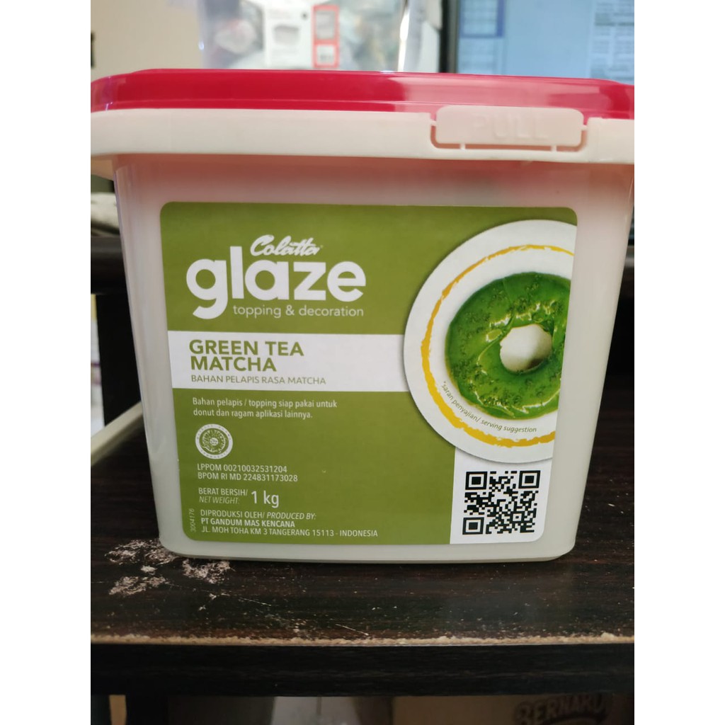 

Colatta Glaze Green Tea 1 kg - Pail / Topping Donat Rasa Green Tea