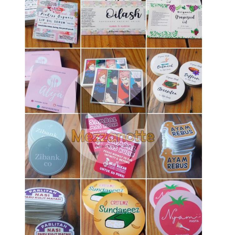 

Yz6Code Cetak Stiker (TANPA MINIMAL ORDER) Label Kemasan Print dan Cutting Bahan Stiker Kromo ukuran