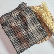 ROK SPAN TARTAN KOTAK KOREAN STYLE SIZE STANDAR DAN JUMBO/ROK TARTAN KOTAK PANJANG