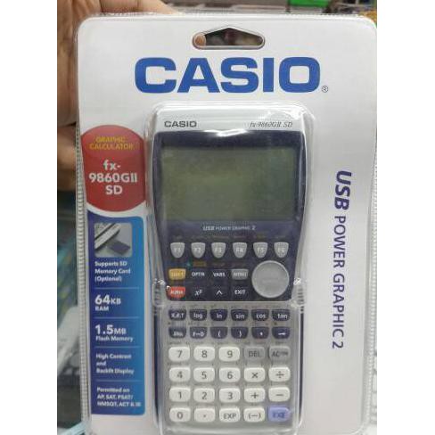

CASIO GRAPHIC FX 9860 GII SD BERGARANSI RESMI - CUCI GUDANG LHOOO