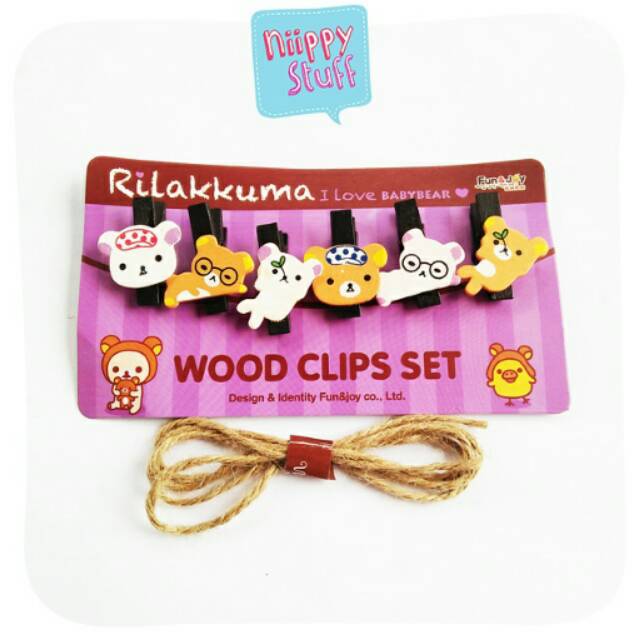 

Rilakkuma Wood Clips (Paper Clip)