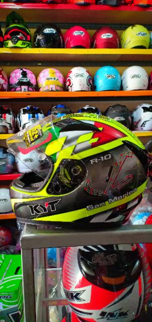 helm fullface Kyt R10 Sanmarino Kaca Flat original