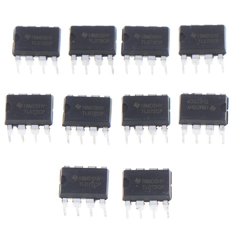 10PCS TL072CP New Original IC Inline DIP-8 Dual Operational Amplifier