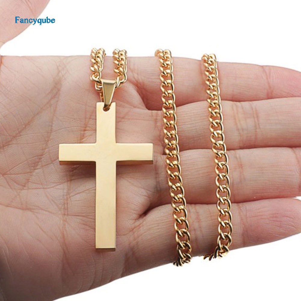 Fashion Crucifix Cross Mens Womens Pendant Necklace Chain Jewellery Gifts Hot Wholesale