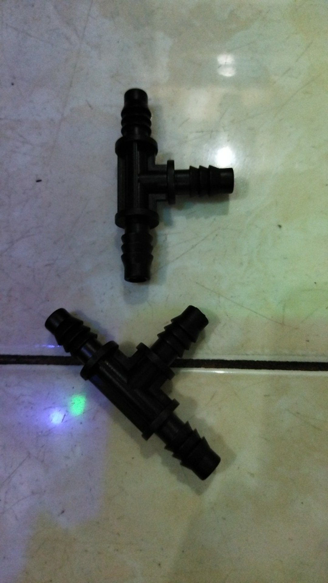 Konetor Tee 11mm Nepel - Connector T 8/11mm Untuk Selang Pe 11 M Nipel Hidroponik