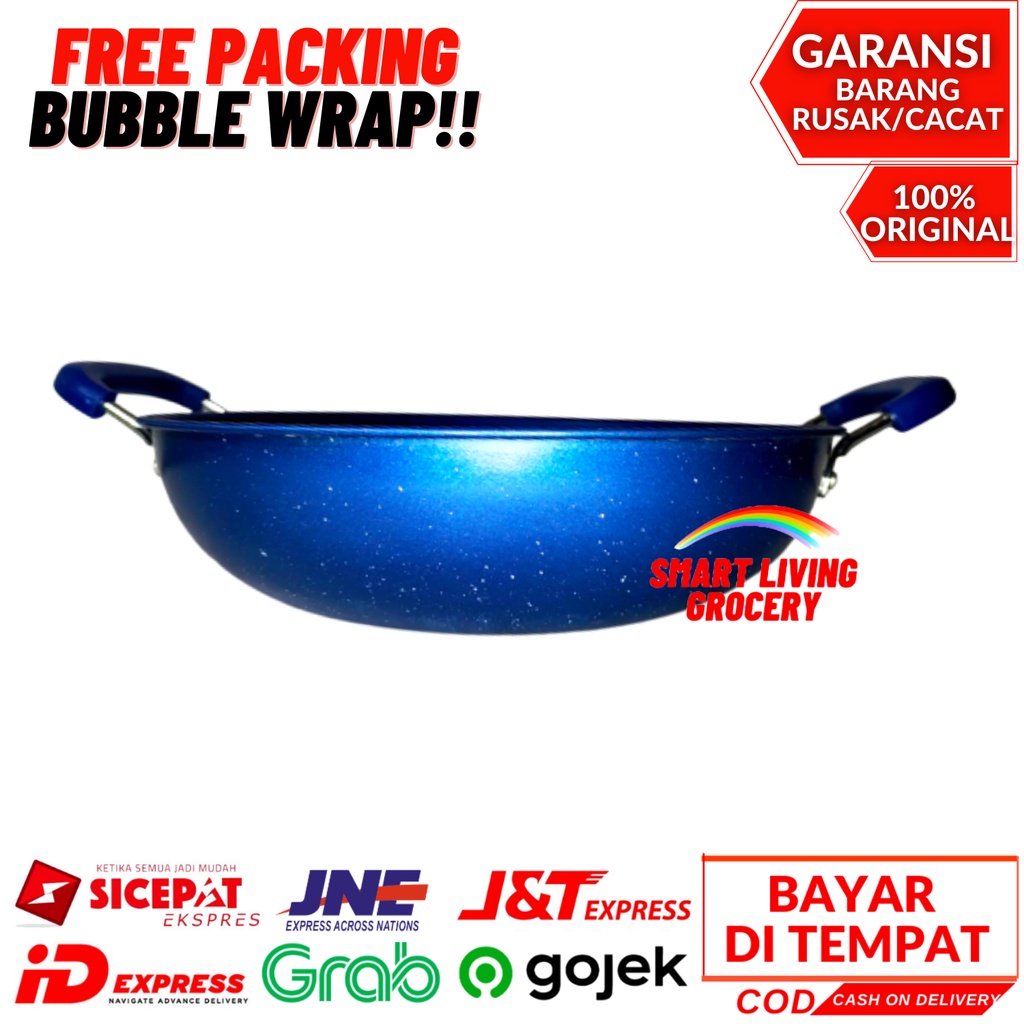 PANCI WAJAN ENAMEL ALAT PENGGORENGAN DAPUR ANTI LENGKET PANCI KERAMIK SET SERBAGUNA GSF 2034 2232-8