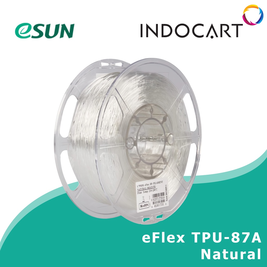 INDOCART Tinta Filamen 3D Printer Filament eSUN eFlex TPU-87A 1kg
