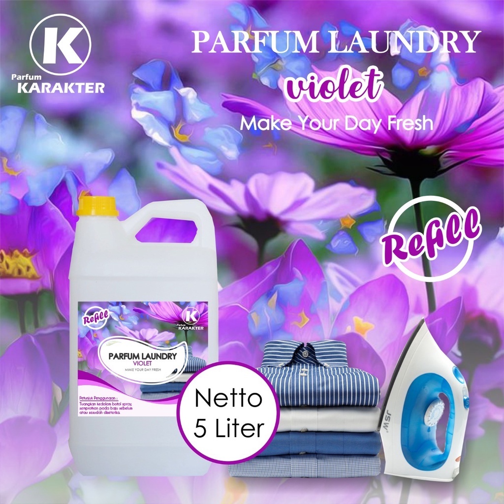 Parfum Laundry Pakaian Wangi Tahan Lama | Pewangi Laundry Setrika | UK 5 Liter | Bisa Cod | Terlaris