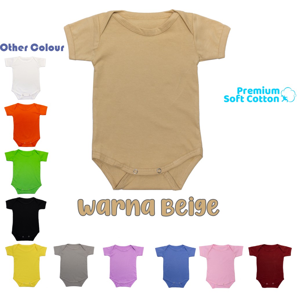 Jumper Baju Bayi Katun polos Bodysuits Natural cotton jumpsuit baby newborn