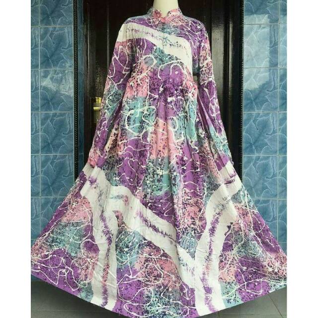 Gamis batik pelangi