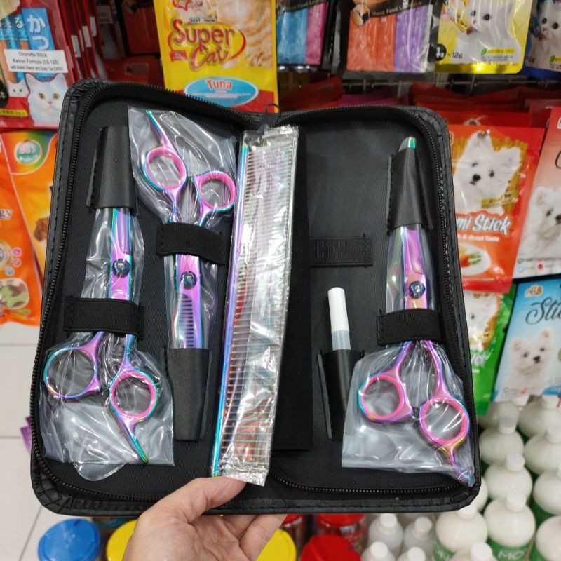 Set Alat gunting grooming Bulu Pet Hewan peliharaan kucing anjing