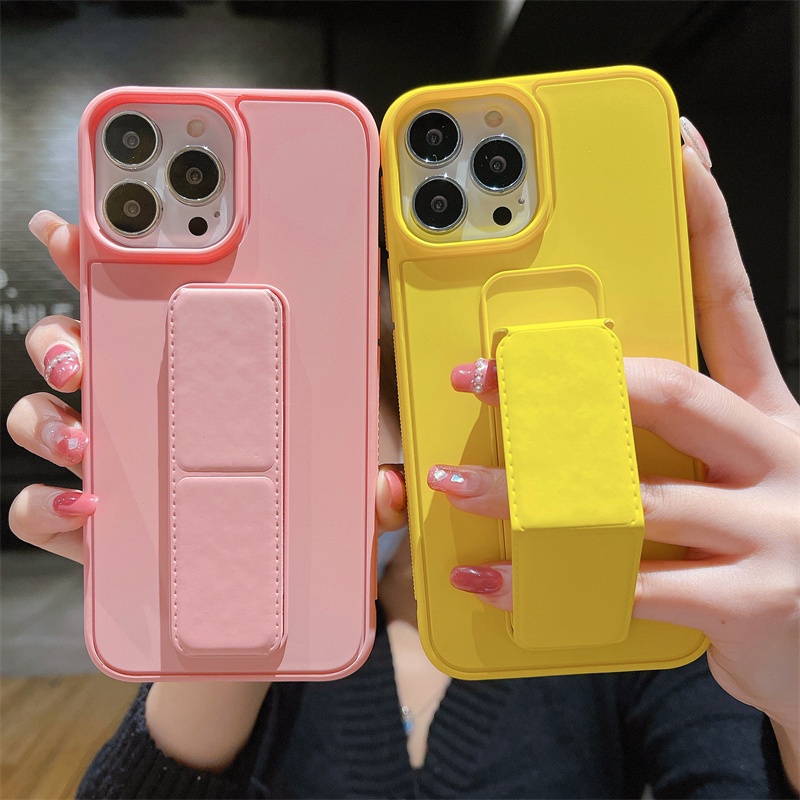 Case Bahan tpu Kulit Warna Solid Tahan Banting Anti Jatuh Untuk Iphone 11 12 13 Pro Max Xr X Xs Max Se 2020 7 8 Plus