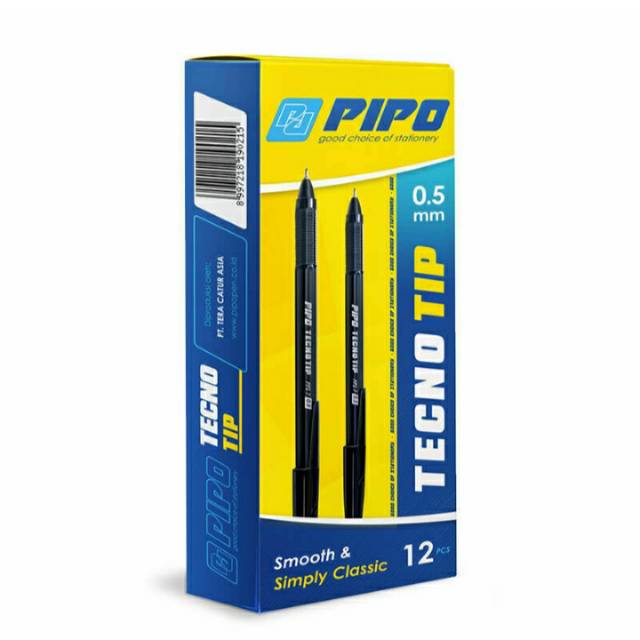 

Bolpoin/Pulpen Warna Hitam Tecno Tip