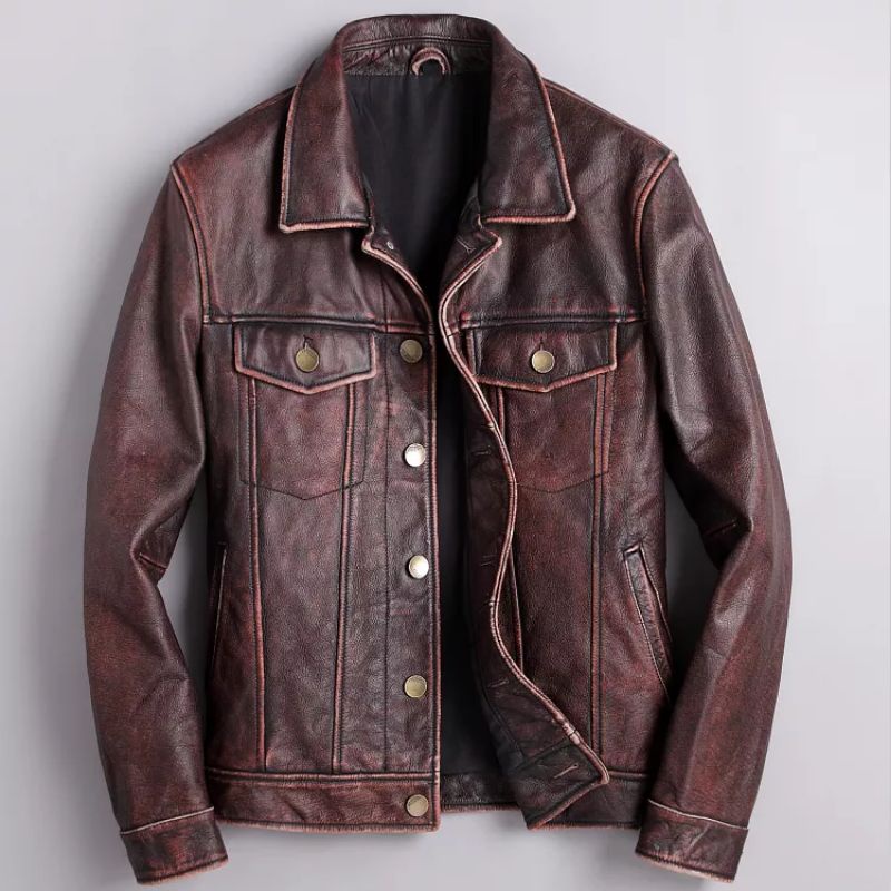 JAKET KULIT MODEL JEANS-JAKET KULIT ASLI 100%-JAKET KULIT ORIGINAL-JAKET KULIT CASUAL PORMAL-JAKET K