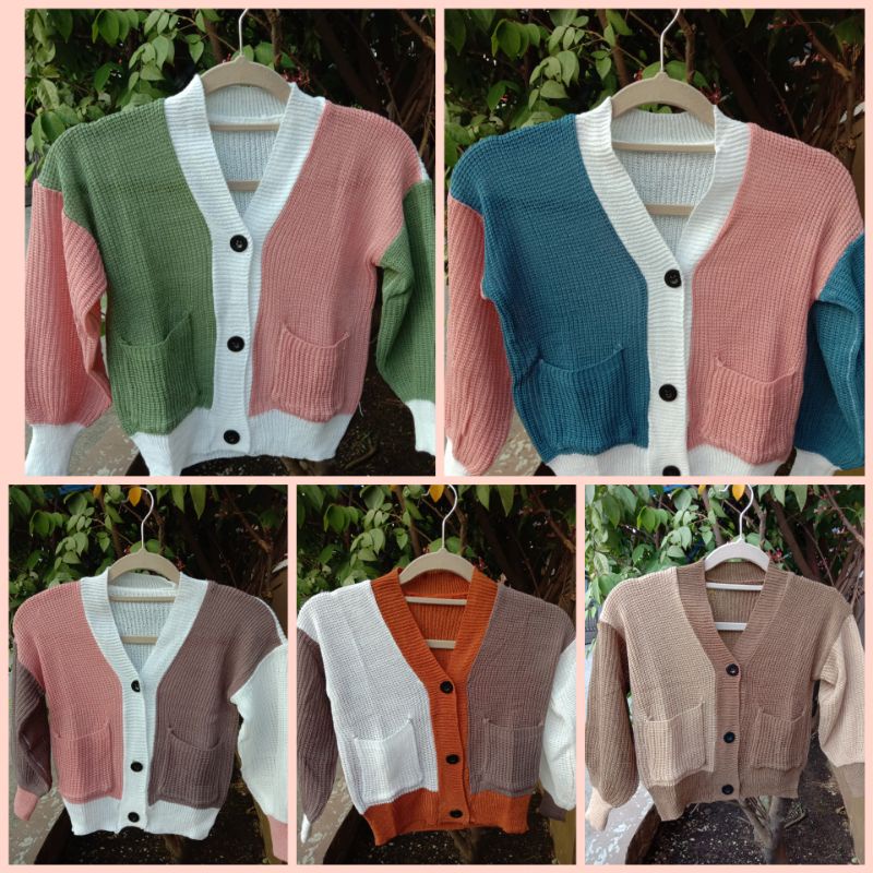 Sweater Candy lolypop cardigan rajut anak 2-6 tahun