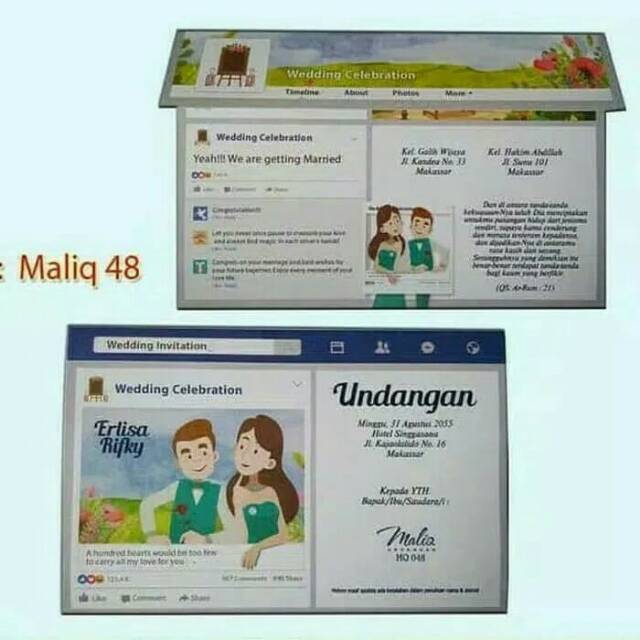 Blangko undangan pernikahan MALIQ 48