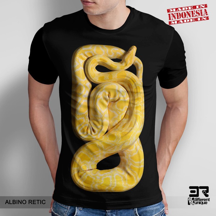 KAOS PRIA KAOS PRINT DISTRO 3R ULAR ALBINO RETIC