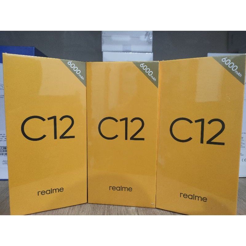 NEW/BARU REALME C12 RAM 3 ROM 32 3/32 GB ORIGINAL GARANSI RESMI 2 TAHUN 4/64 2/16