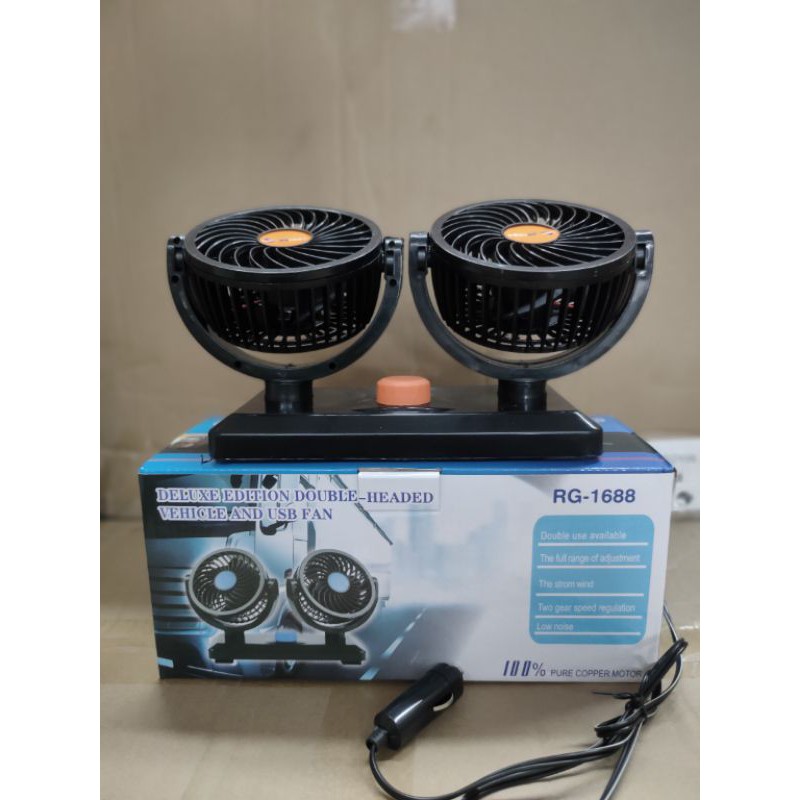 Kipas mobil Ganda  Double Fan Dan Single Fan Car Port 24V /12V /5V USB