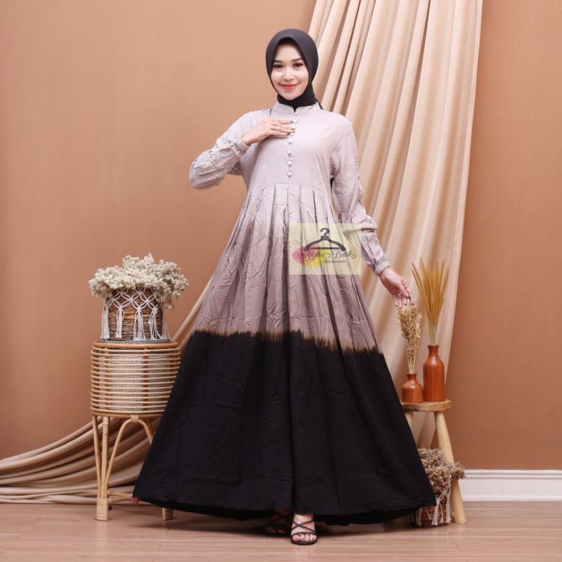 Gamis Twill Candimekar Gradasi BEST SELLER Bisa COD-3