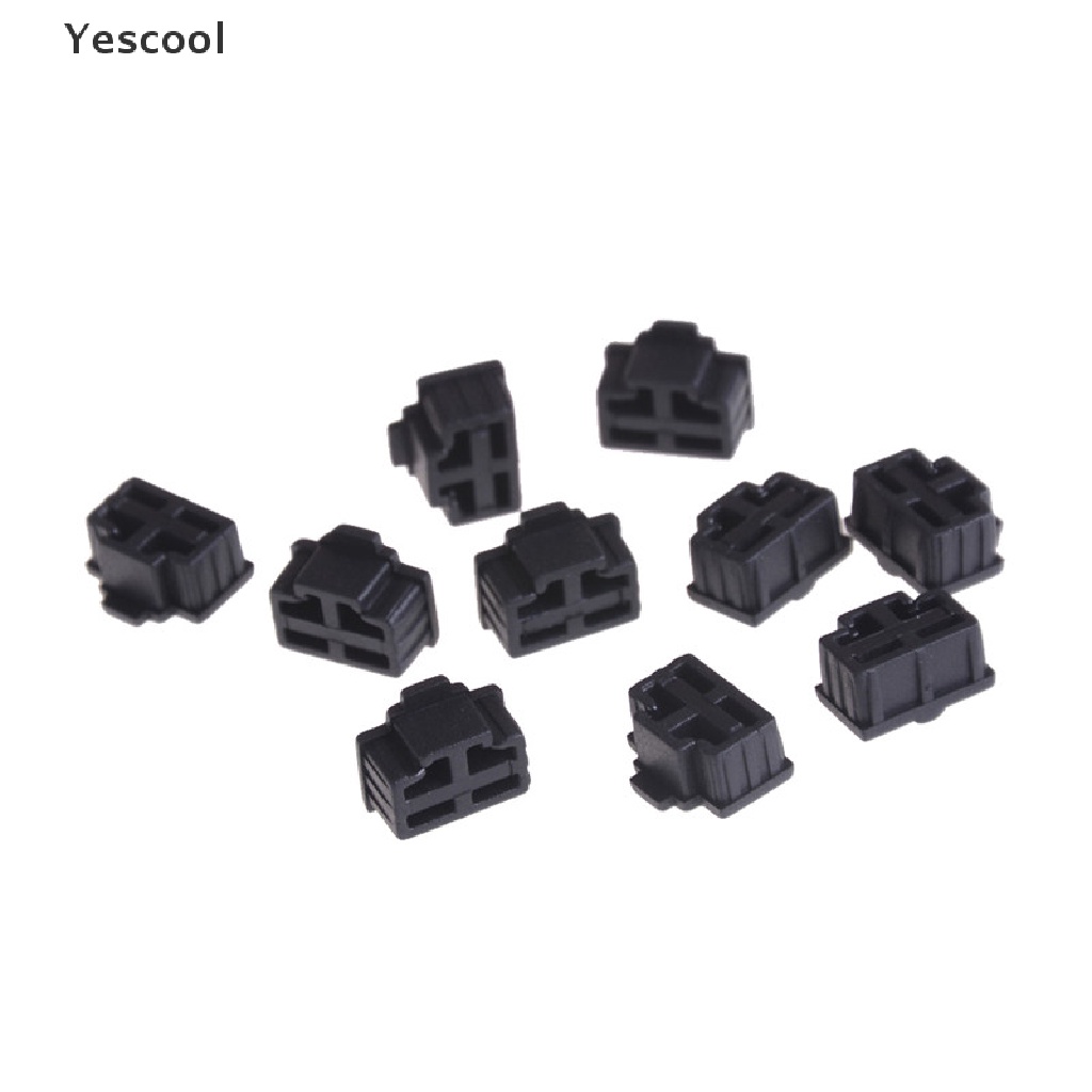 Yescool 10Pcs Cover Pelindung Port Ethernet RJ45 Anti Debu Warna Hitam