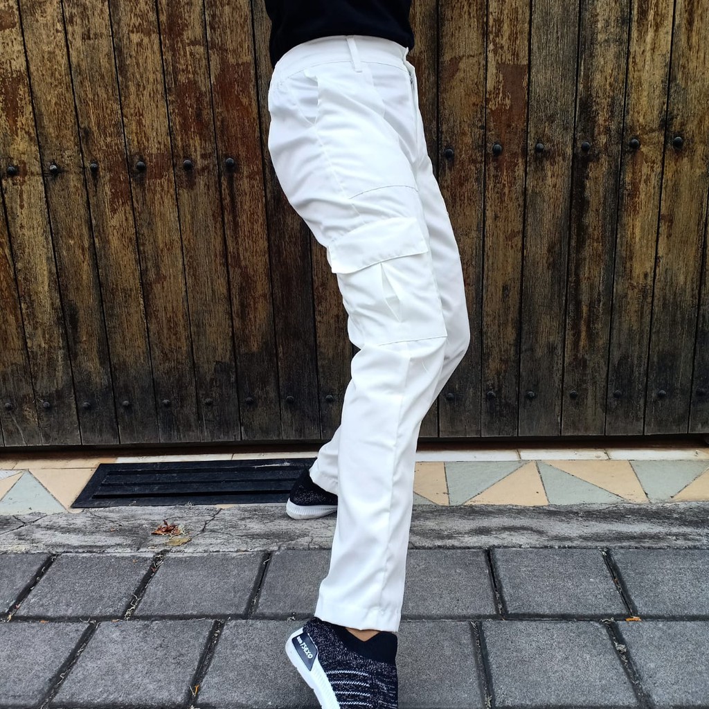 CARGO WHITE M-XXL PANTS CELANA CARGO