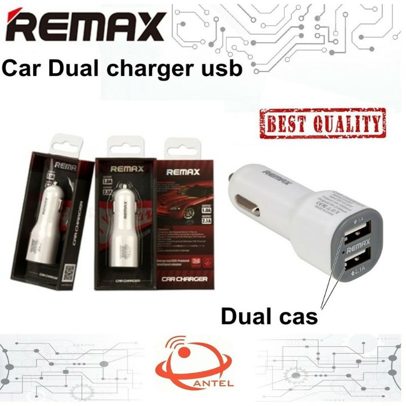 Saver Mobil Remax 2usb Dual Cas dus Merah