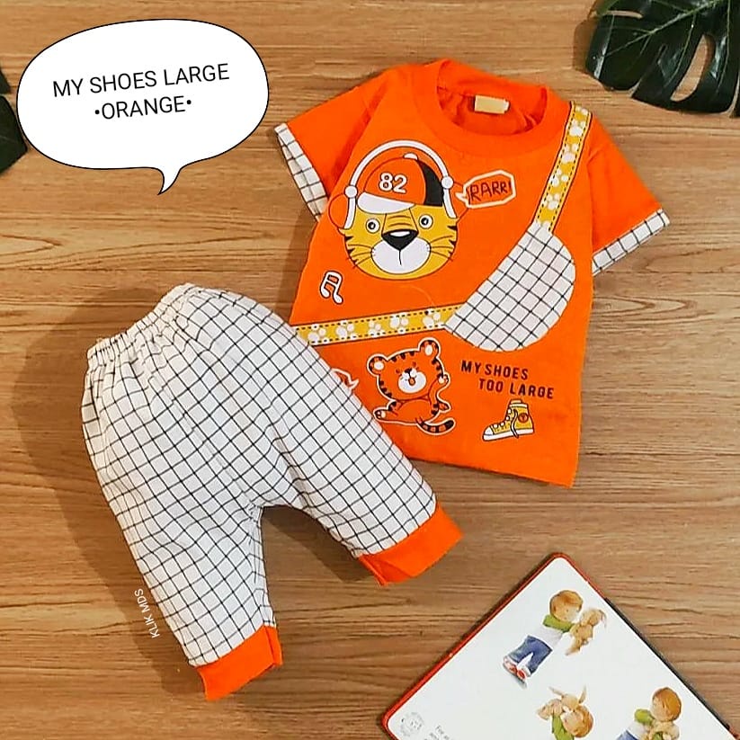Klik Mds Setelan Baju Bayi Laki-laki 0-6 bulan Atasan Dan Celana Motif Anak Lucu Touch Down / Baju bayi anak Laki - Laki