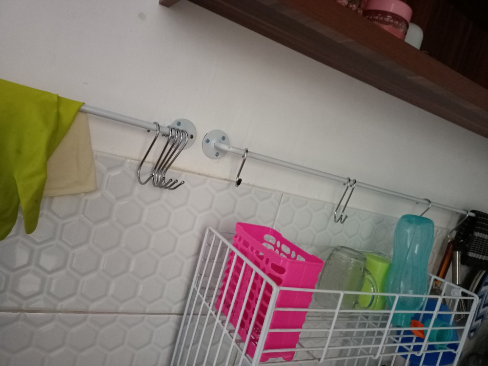 50 Gantungan Serbaguna Putih + Hooks Handuk Jemuran Baju Kamar Mandi Dapur Rak Dinding
