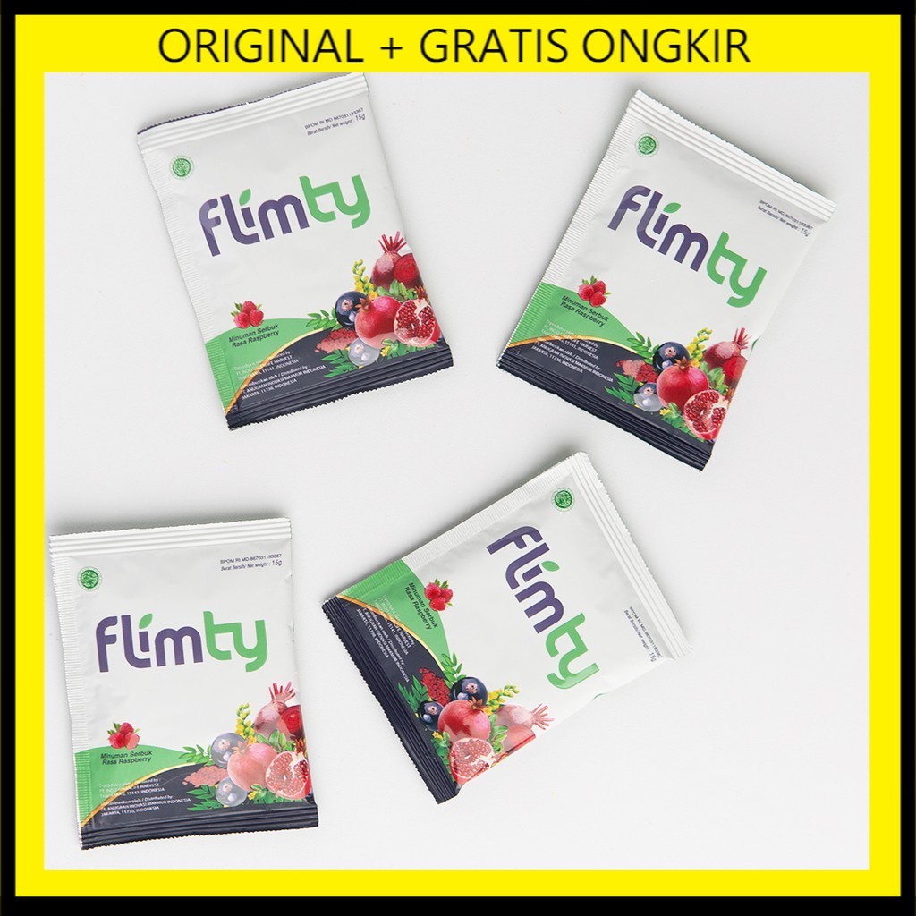 Flimty Fiber | Detox | Antidioksidan Rasa Blackcurrant/Raspberry - 10 Sachet Original BPOM HALAL FLY
