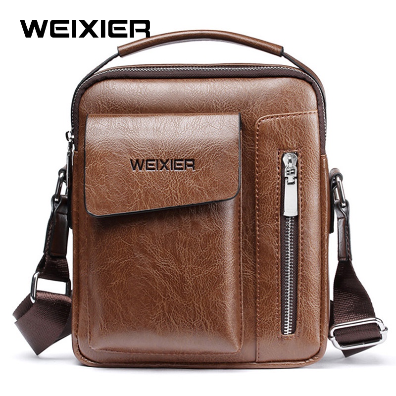 WEIXIER 8602 Tas Selempang Pria Kulit Crossbody Sling Bag WX-OS