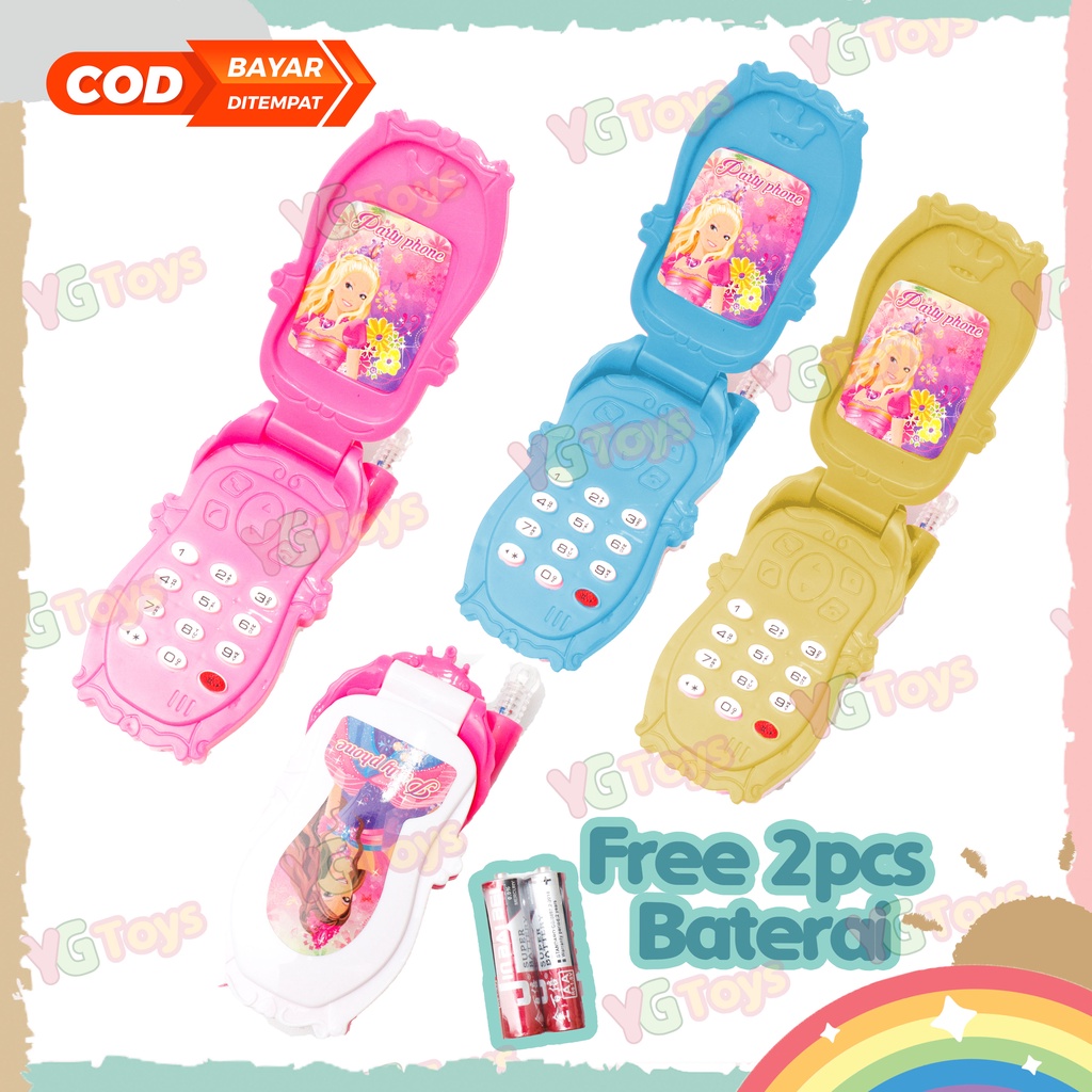 YGtoys Mainan Telepon Telfon Telpon Handphone HP Anak Perempuan Musik Princess