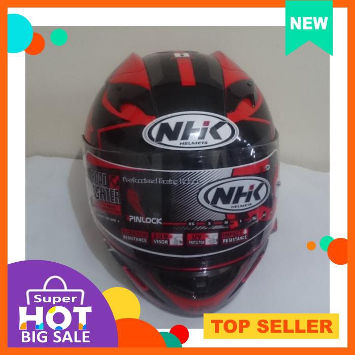 Helm Nhk Gp 1000 Racing Red Black Full Face