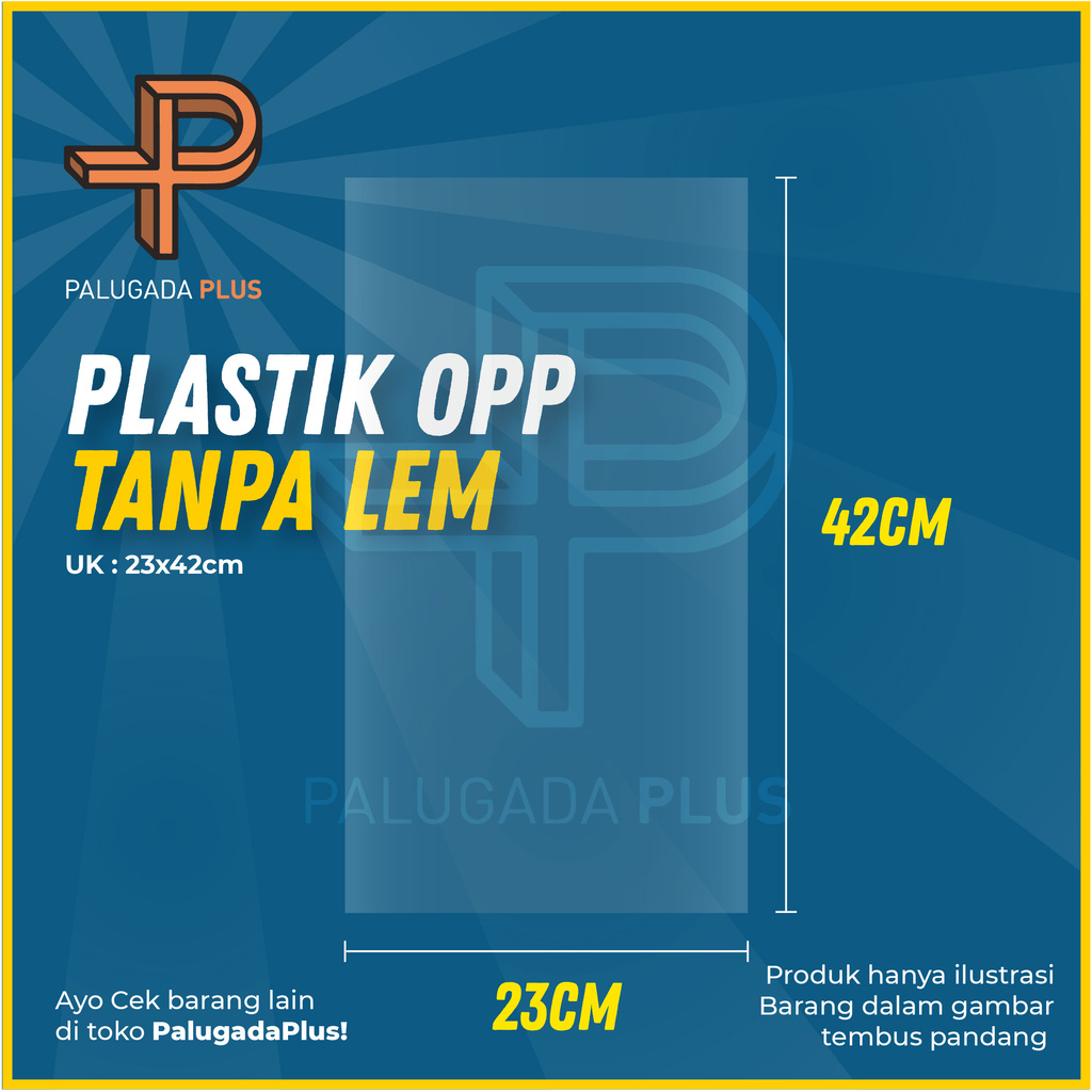 

Plastik OPP Kiloan Ukuran 23x42cm (Tanpa Lem)