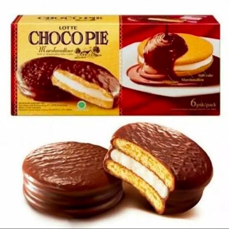 

LOTTE CHOCO PIE MARSHMALLOW (168gr, isi 6)