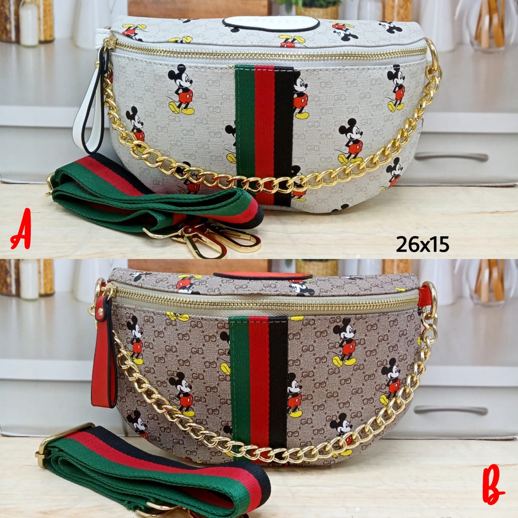 Tas Selempang Gucci Mickey Mouse / Tas Selempang Doraemon