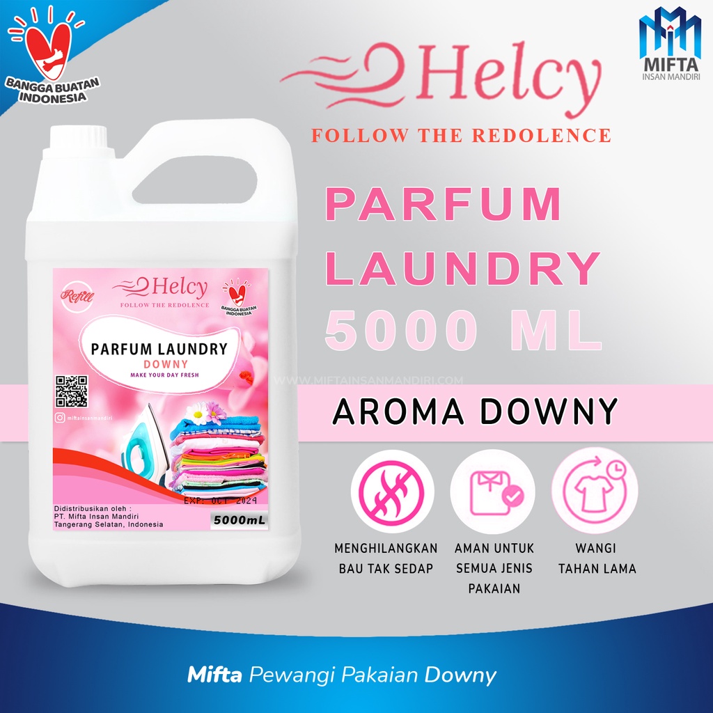 HELCY PARFUM LAUNDRY / PARFUM SETRIKA / PEWANGI SETRIKA PAKAIAN 5 LITER