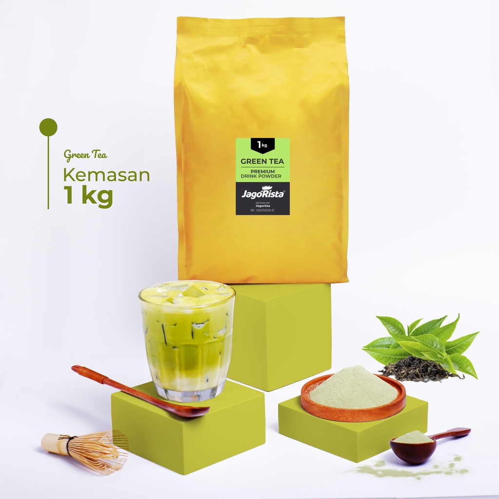 

Jagorista - 1 KG Premium GOLD Greentea / Matcha( Bubuk Minuman / drink Powder ) jr