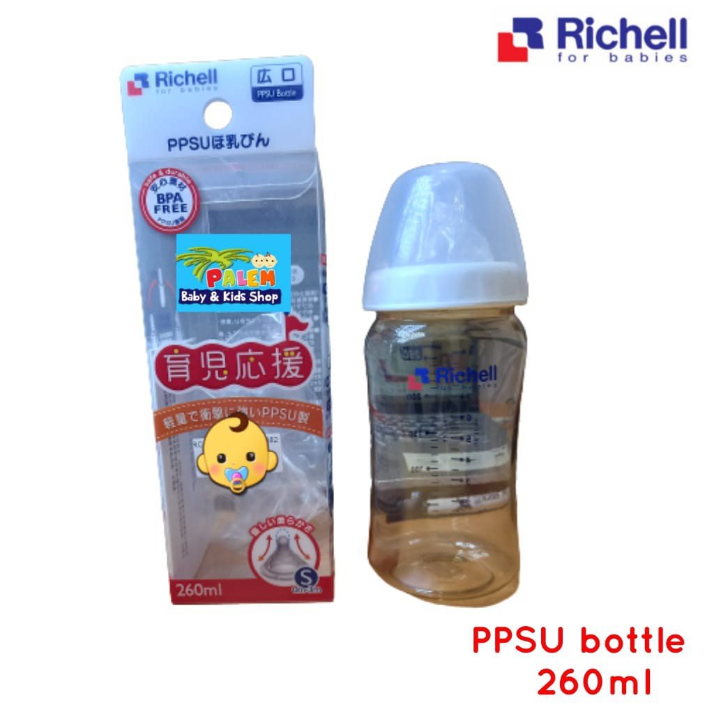 Richell Baby PPSU Bottle Safe &amp; Durable / Botol Susu Bayi BPA free 260ml