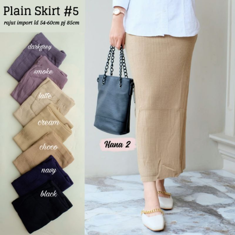 Rok Rajut Import Plain Skirt