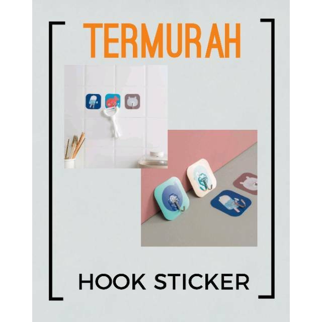 Gantungan Baju Tempel Dinding Kuat Hook Ajaib Karakter