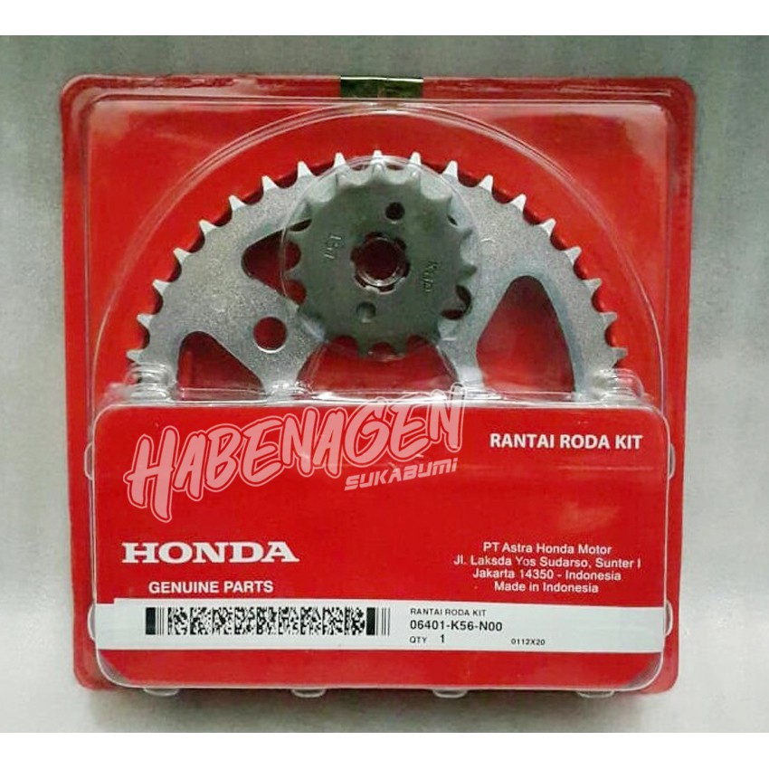 gir gear set rante rantai roda honda new sonic 150 sonic150 R 150R 42T ori original orisinil AHM HGP