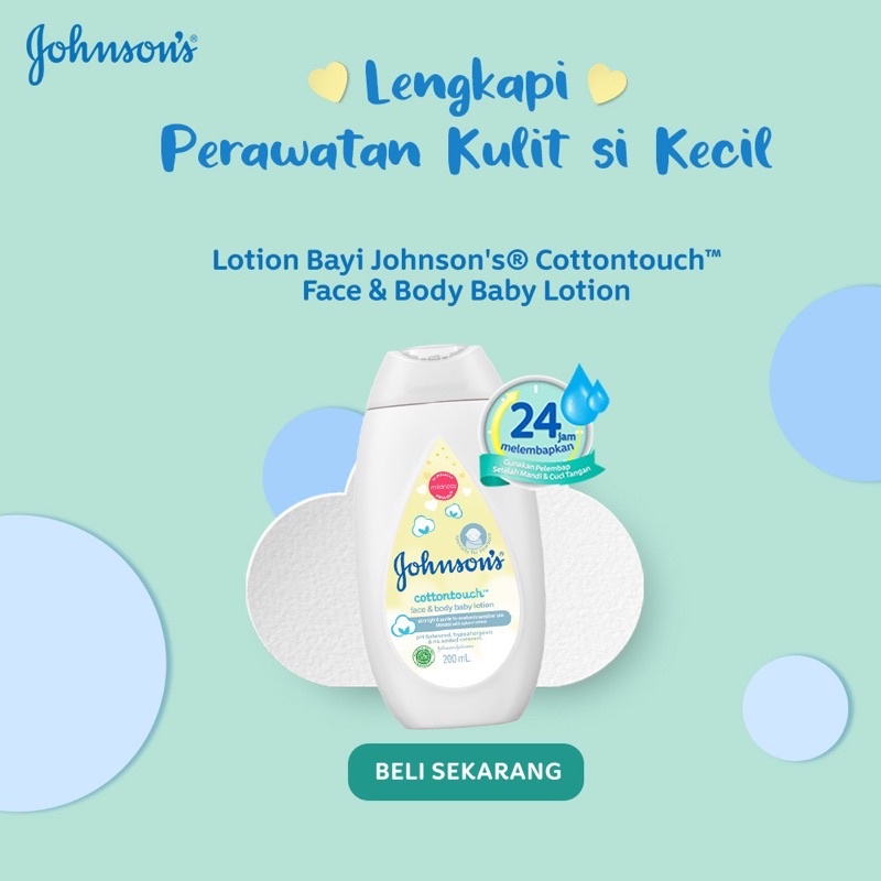 Johnson's Baby hair and body Cotton Touch 200 ml / Sabun dan shampoo bayi anak sensitif