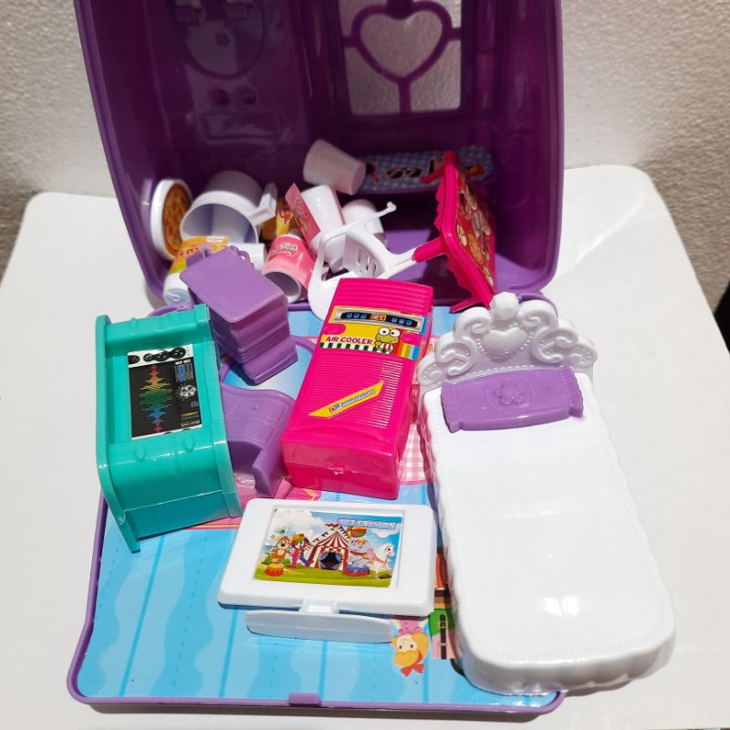 MAINAN ANAK VILLA KOPER SET + BONEKA + FURNITURE SET